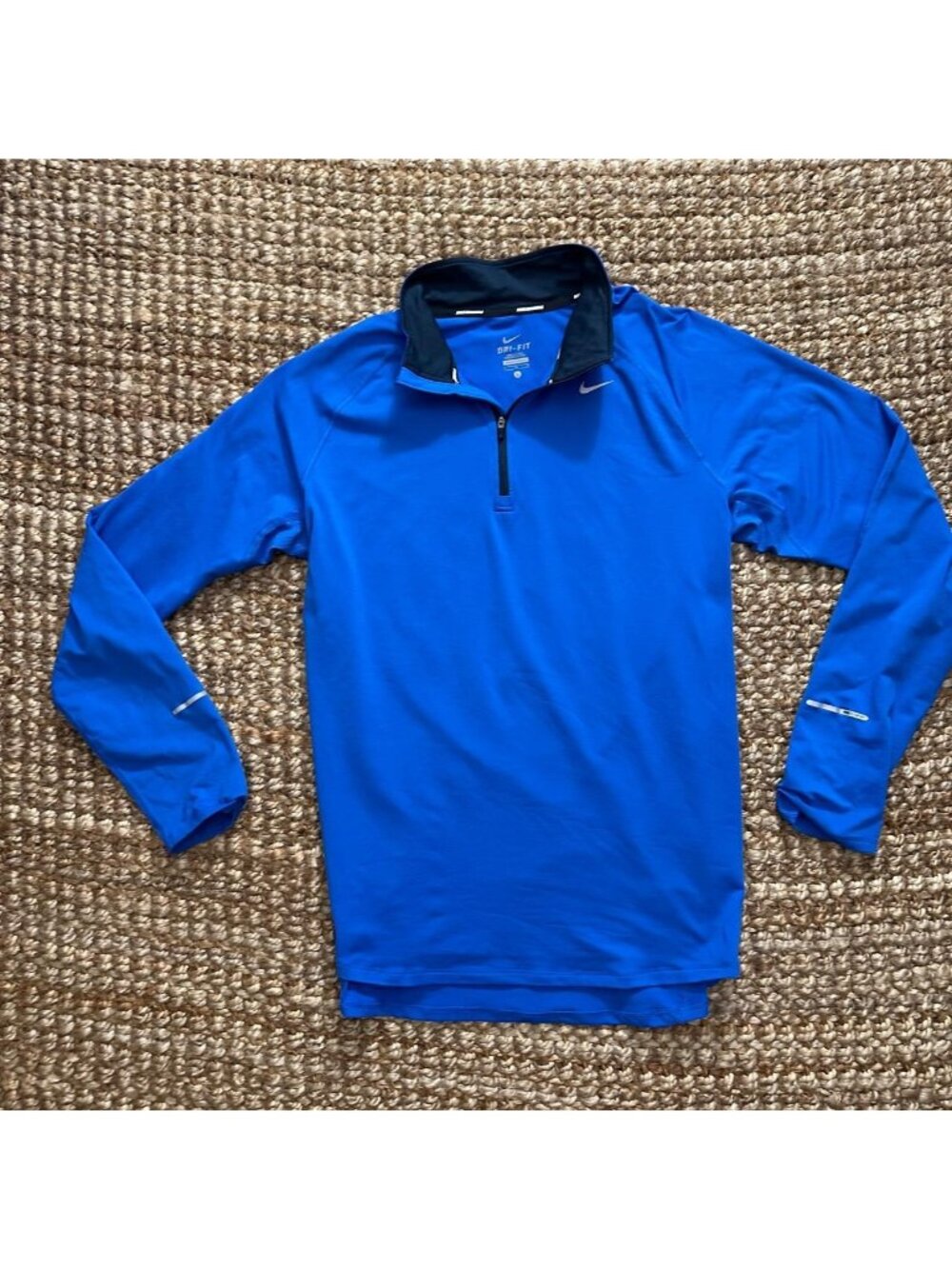 Nike Dri-FIT Element 1/2 Zip Running Top Mens Large Blue DD4756-451